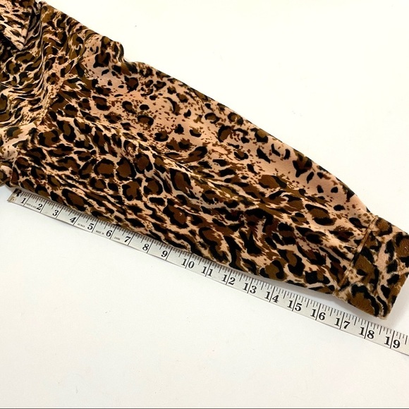 Vintage Dennis Basso Jacket Shacket Top X-Small Oversized Faux Fur Animal Print - Picture 11 of 11